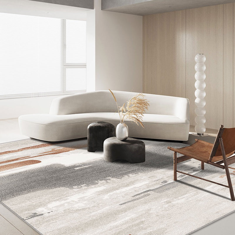 Multi Color Shabby Chic Carpet Polypropylene Abstract Rug Pet Friendly Washable Non-Slip Rug for Parlor Light Gray Clearhalo 'Area Rug' 'Rugs' 'Shabby Chic' Rug' 1870650