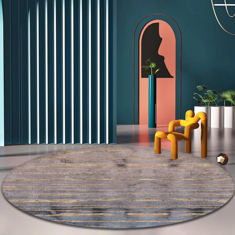 Grey Abstract Area Rug Polypropylene Shabby Chic Rug Washable Anti-Slip Backing Rug for Living Room Grey Clearhalo 'Area Rug' 'Rugs' 'Shabby Chic' Rug' 1870801