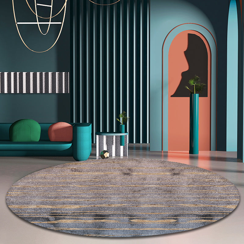 Grey Abstract Area Rug Polypropylene Shabby Chic Rug Washable Anti-Slip Backing Rug for Living Room Clearhalo 'Area Rug' 'Rugs' 'Shabby Chic' Rug' 1870802