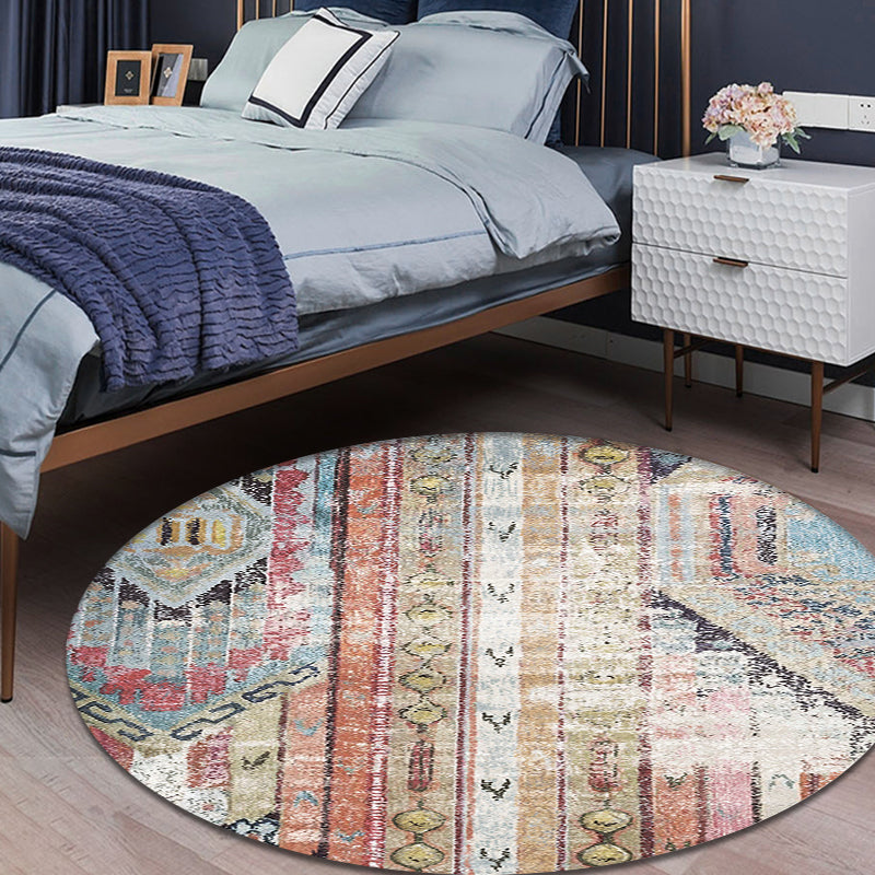 Multicolor Living Room Rug Southwestern Tribal Rhombus Pattern Rug Synthetics Machine Washable Non-Slip Backing Carpet Clearhalo 'Area Rug' 'Rugs' 'Southwestern' Rug' 1870893