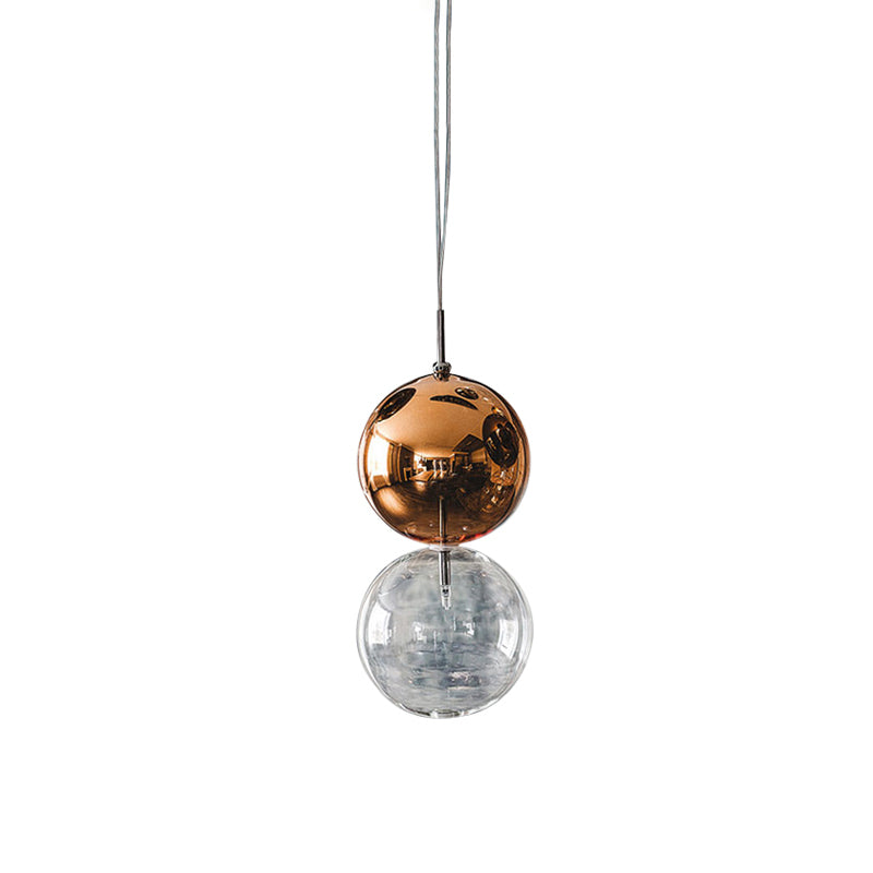 Simple Style Gourd Pendant Lighting Clear Glass One Light Ceiling Hanging Light for Office Hallway Clearhalo 'Ceiling Lights' 'Glass shade' 'Glass' 'Modern Pendants' 'Modern' 'Pendant Lights' 'Pendants' Lighting' 1871199