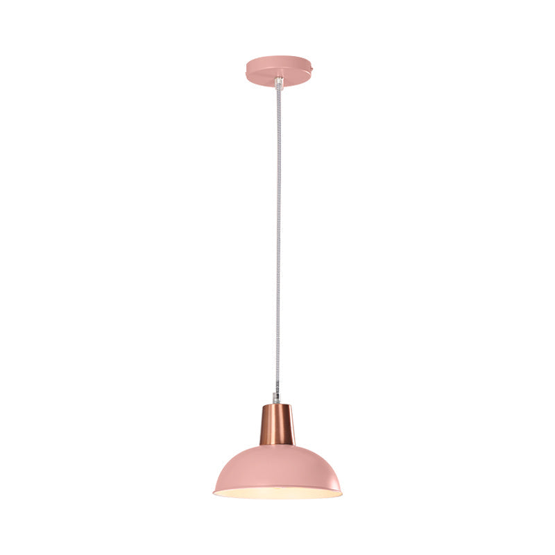 Metal Dome Shade Pendant Light One Light Macaron Loft Suspension Light for Kitchen Stair Clearhalo 'Ceiling Lights' 'Modern Pendants' 'Modern' 'Pendant Lights' 'Pendants' Lighting' 1871621