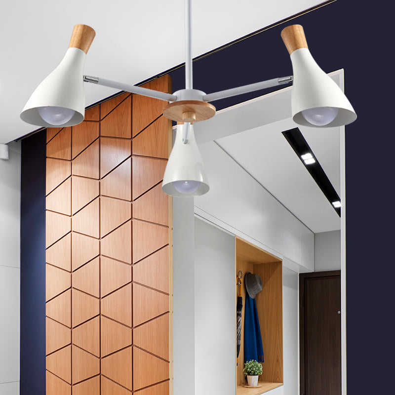 Bottle Baby Bedroom Hanging Light Metal 3 Lights Macaron Loft Chandelier Clearhalo 'Ceiling Lights' 'Chandeliers' Lighting' options 187234