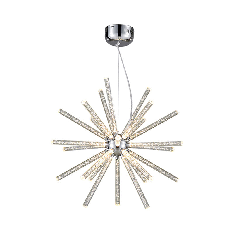 Starburst Chandelier Pendant Light Modern Crystal 12.5"/18"/28" Wide LED Clear Hanging Ceiling Light Clearhalo 'Ceiling Lights' 'Chandeliers' 'Clear' 'Industrial' 'Modern Chandeliers' 'Modern' 'Tiffany' 'Traditional Chandeliers' Lighting' 187364
