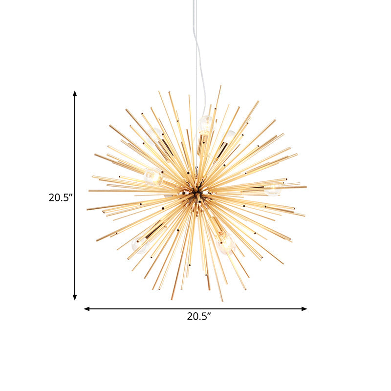 20.5"/22.5" Dia Sputnik Chandelier Pendant Light Modern Metal LED Gold Hanging Pendant Lamp Clearhalo 'Ceiling Lights' 'Chandeliers' 'Modern Chandeliers' 'Modern' Lighting' 187662
