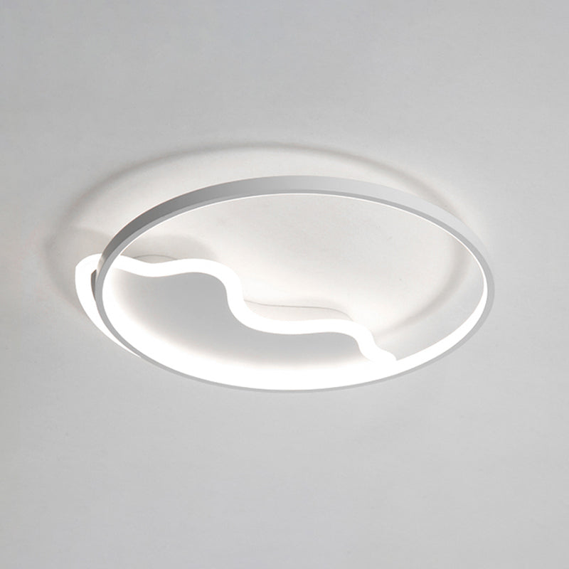 Dining Room Mountain Flush Ceiling Light Acrylic Modern Style White Ceiling Fixture White White Clearhalo 'Ceiling Lights' 'Close To Ceiling Lights' 'Close to ceiling' 'Flush mount' 'Industrial Flush Mount' Lighting' 187894