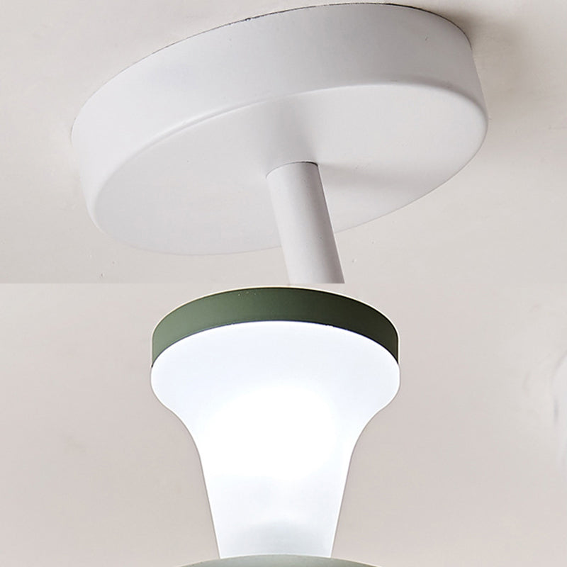 Macaron Modern Globe Chandelier Three Lights Metal Hanging Light for Dining Table Clearhalo 'Ceiling Lights' 'Chandeliers' Lighting' options 188196