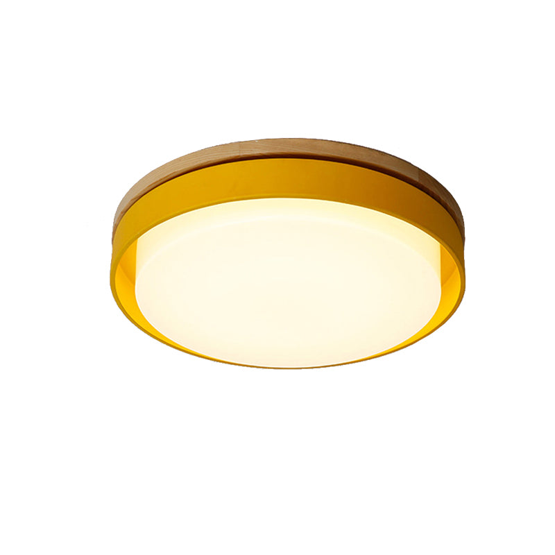 Round Child Bedroom Ceiling Light Acrylic Nordic Style Macaron Colored Flush Mount Light Clearhalo 'Ceiling Lights' 'Close To Ceiling Lights' 'Close to ceiling' 'Flush mount' Lighting' 188262