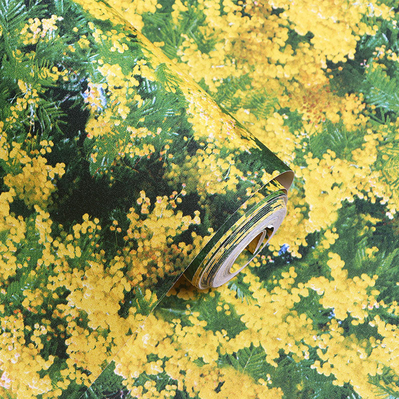 Countryside Blossoming Flower Wallpaper Roll for Dress Shop Decoration, Neutral Color, 57.1 sq ft. Clearhalo 'Country wall decor' 'Rustic' 'Wallpaper' Wall Decor' 1883394