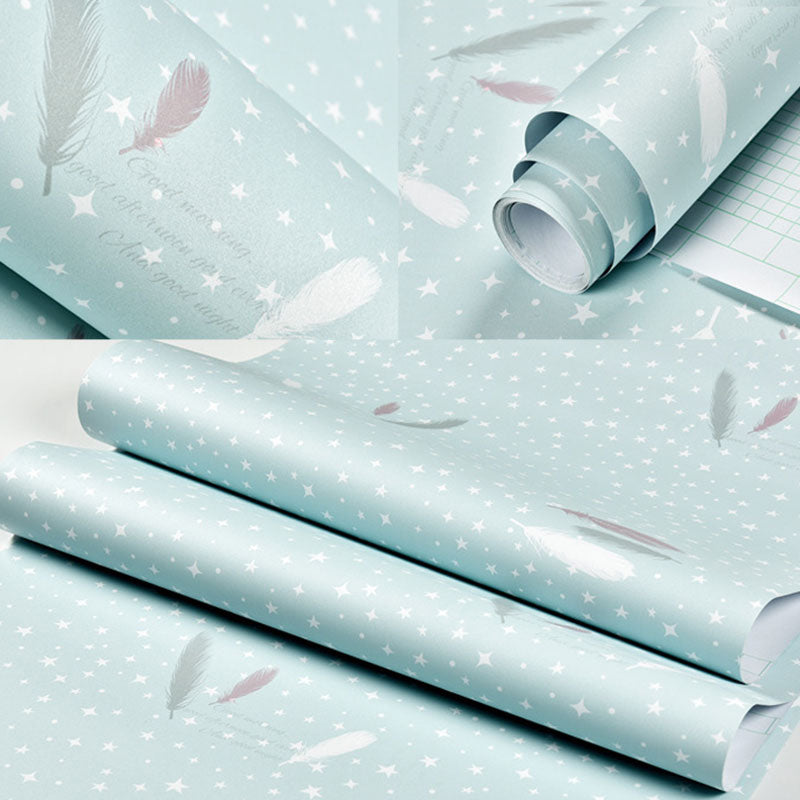 Cartoon Pattern Wall Covering in Pink and Blue Boy's or Girl's Bedroom Wallpaper Roll, 64.6 sq ft. Clearhalo 'Wall Decor' 'Wallpaper' 1883477