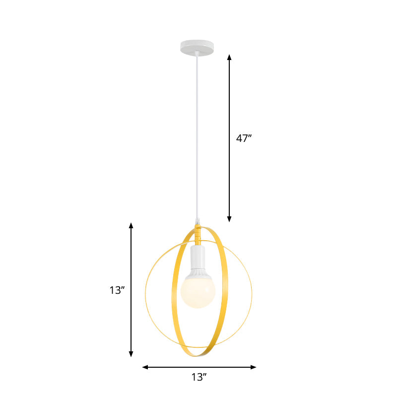 Nordic Geometry Rotatable Pendant Hanging Lamp 1-Light Metal Ceiling Light in Multi Colors Clearhalo 'Ceiling Lights' 'Modern Pendants' 'Modern' 'Pendant Lights' 'Pendants' Lighting' 1886305