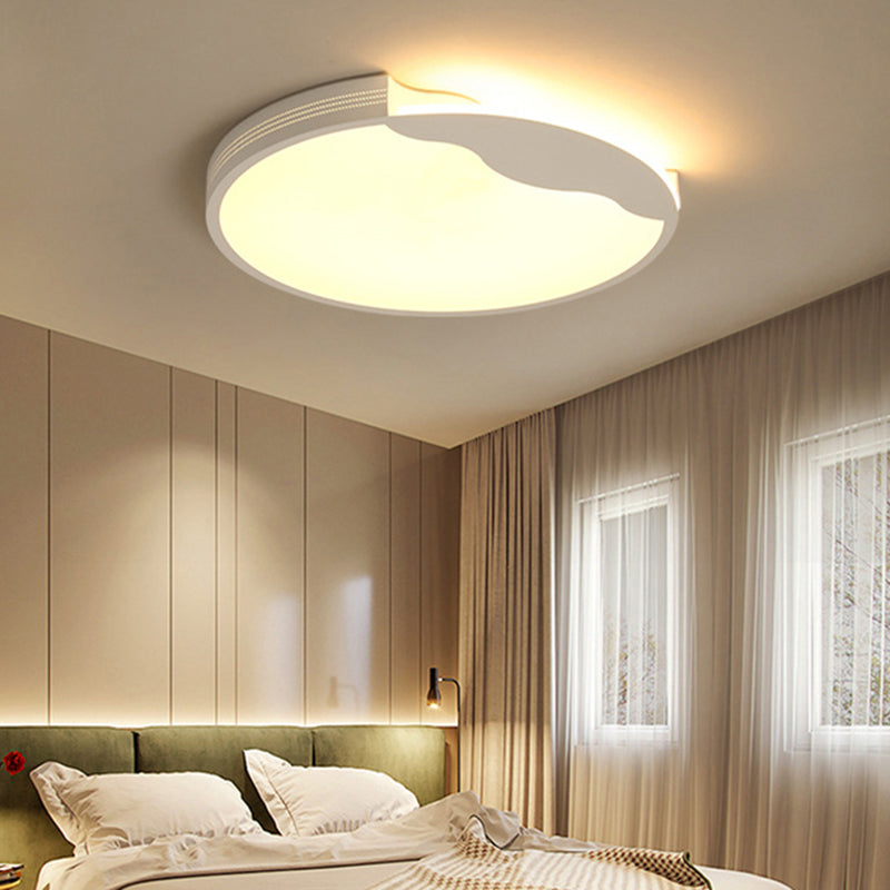 Dining Room Incomplete Flush Ceiling Light Acrylic Contemporary White Ceiling Fixture White Clearhalo 'Ceiling Lights' 'Close To Ceiling Lights' 'Close to ceiling' 'Flush mount' Lighting' 188846