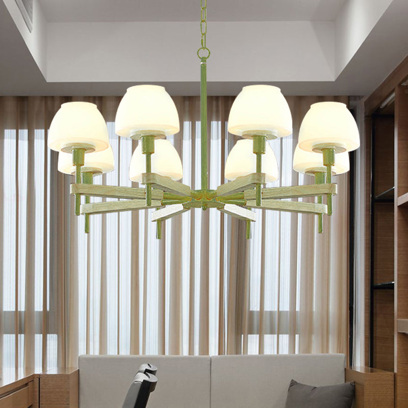 Kids Urn Shade Hanging Lamp Metal & Glass 6 Lights Chandelier for Child Bedroom Clearhalo 'Ceiling Lights' 'Chandeliers' Lighting' options 189025
