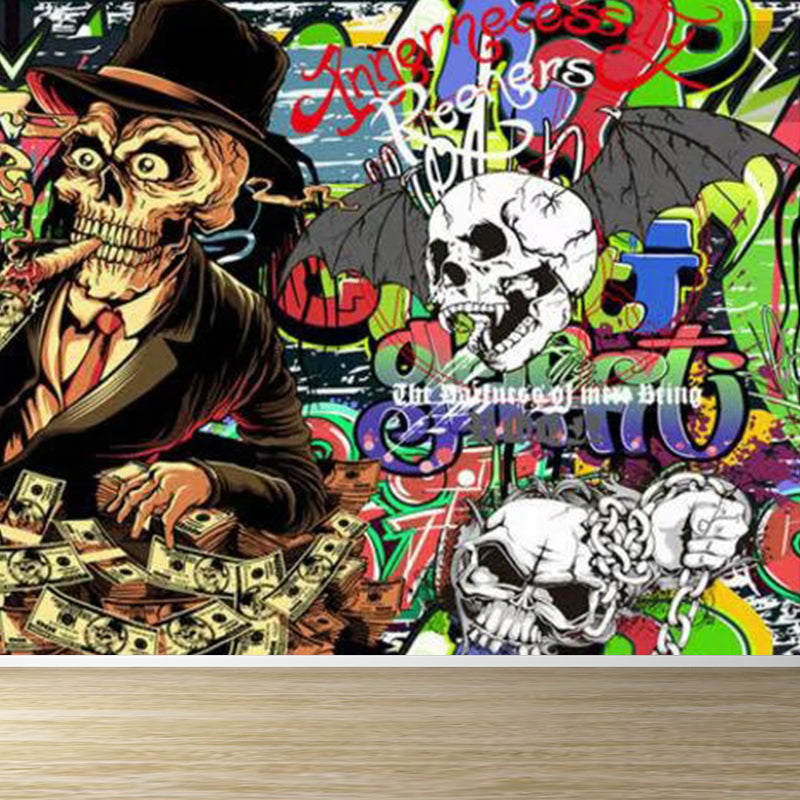 Cool Graffiti Mural Wallpaper for Boys Bedroom Entertainment Wall Decor, Made to Measure Clearhalo 'Wall Decor' 'Wall Mural' 1896304