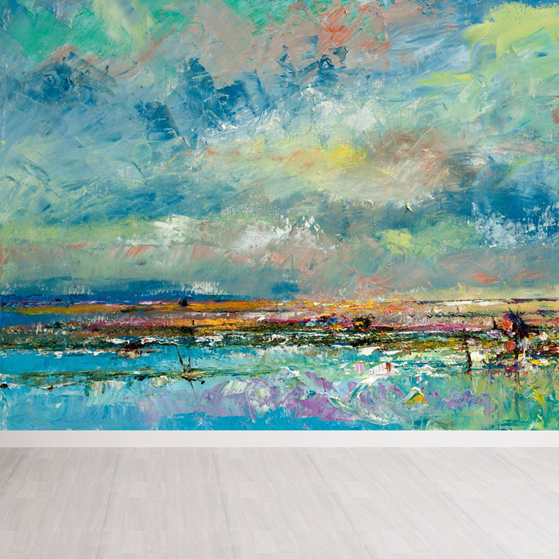Painting Print Abstract Mural Wallpaper Large Wall Art for Room, Custom Size Available Clearhalo 'Wall Decor' 'Wall Mural' 1896405