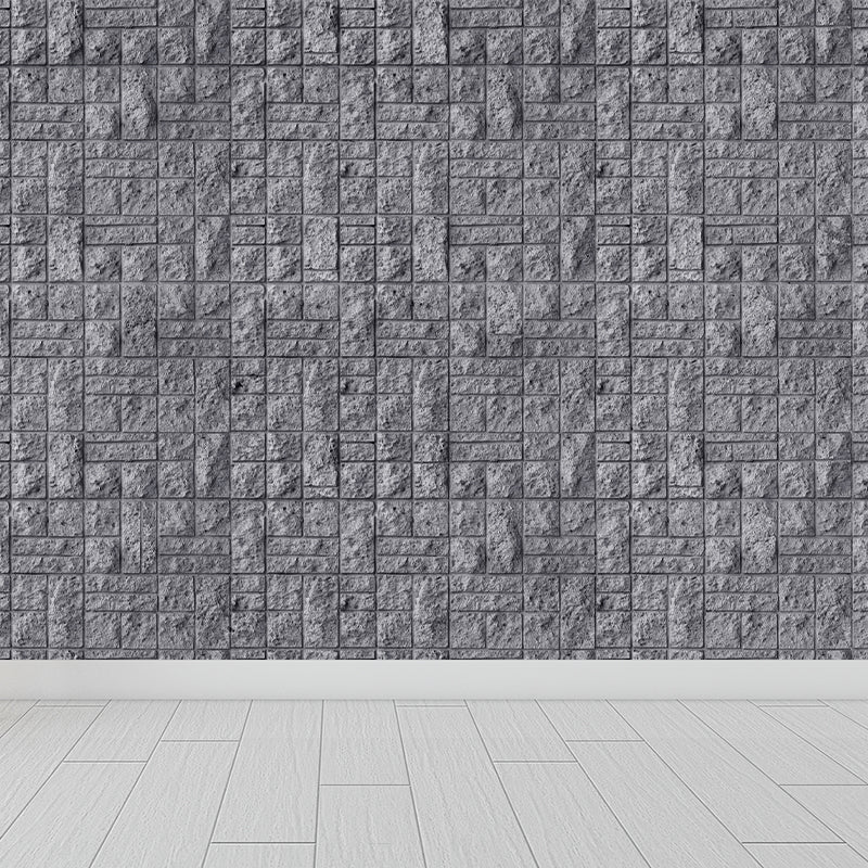 Smooth Big Pastel Mural Cyberpunk Aged Brick Look Wall Covering, Made to Measure Clearhalo 'Wall Decor' 'Wall Mural' 1896525