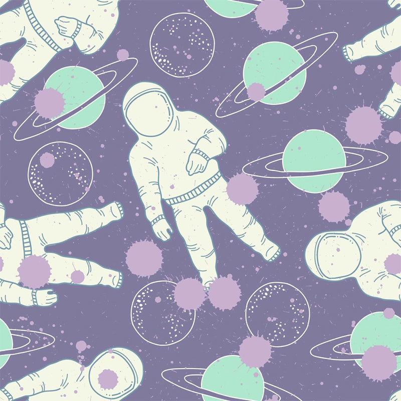 Astronomy Outer Space Mural Decal Kids Style Non-Woven Fabric Wall Decor in Dark Color Clearhalo 'Wall Decor' 'Wall Mural' 1896796