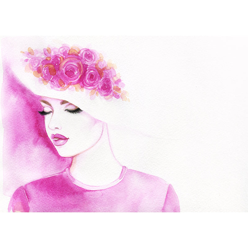 Cool Woman Mural Wallpaper House Interior Figure Drawing Wall Art, Made to Measure Clearhalo 'Wall Decor' 'Wall Mural' 1896946