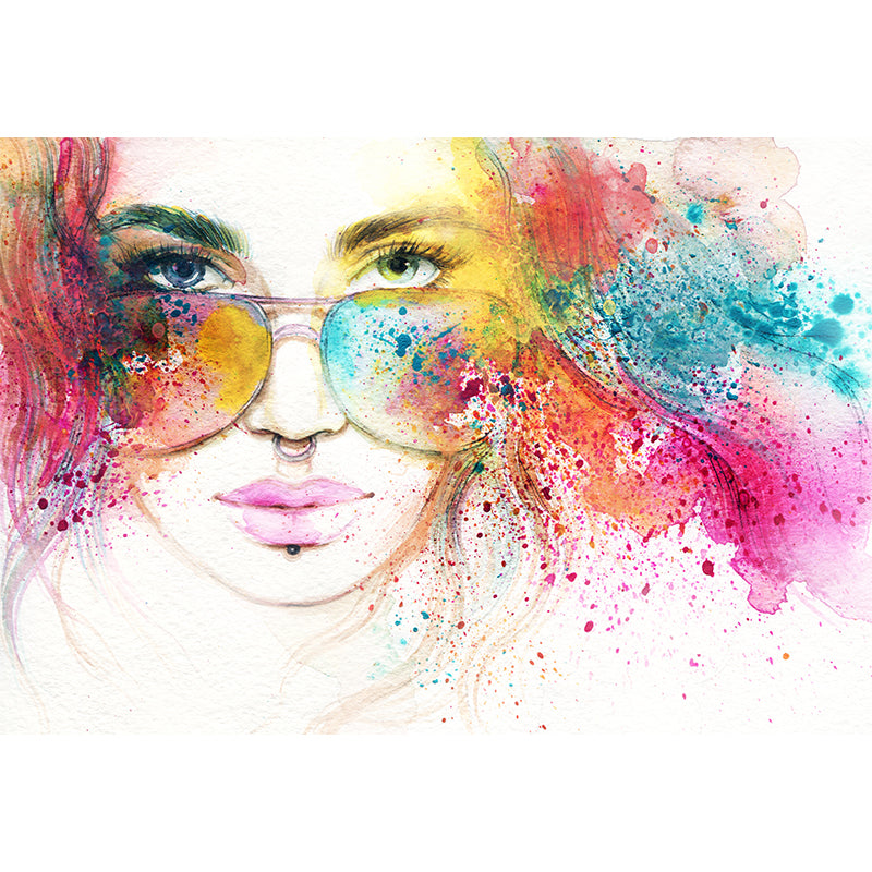 Cool Woman Mural Wallpaper House Interior Figure Drawing Wall Art, Made to Measure Clearhalo 'Wall Decor' 'Wall Mural' 1896951