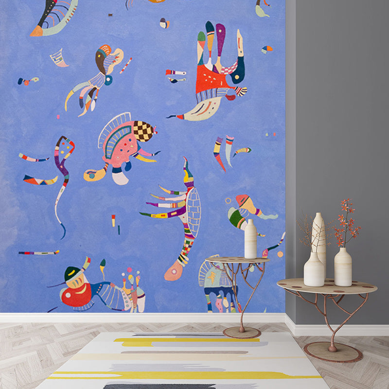 Modern Art Geometric Mural Decal Multicolored Dorm Room Wall Covering, Stain-Proof Clearhalo 'Wall Decor' 'Wall Mural' 1896995