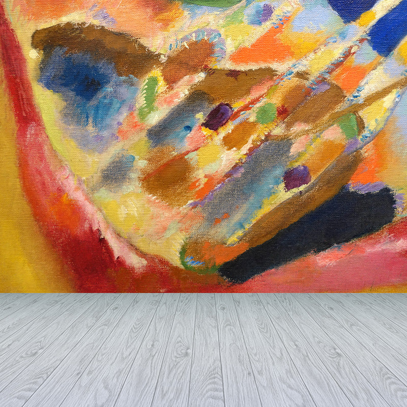 Large Kandinsky Abstract Artwork Mural Waterproofing Modern Living Room Wall Decor Yellow Clearhalo 'Wall Decor' 'Wall Mural' 1897003