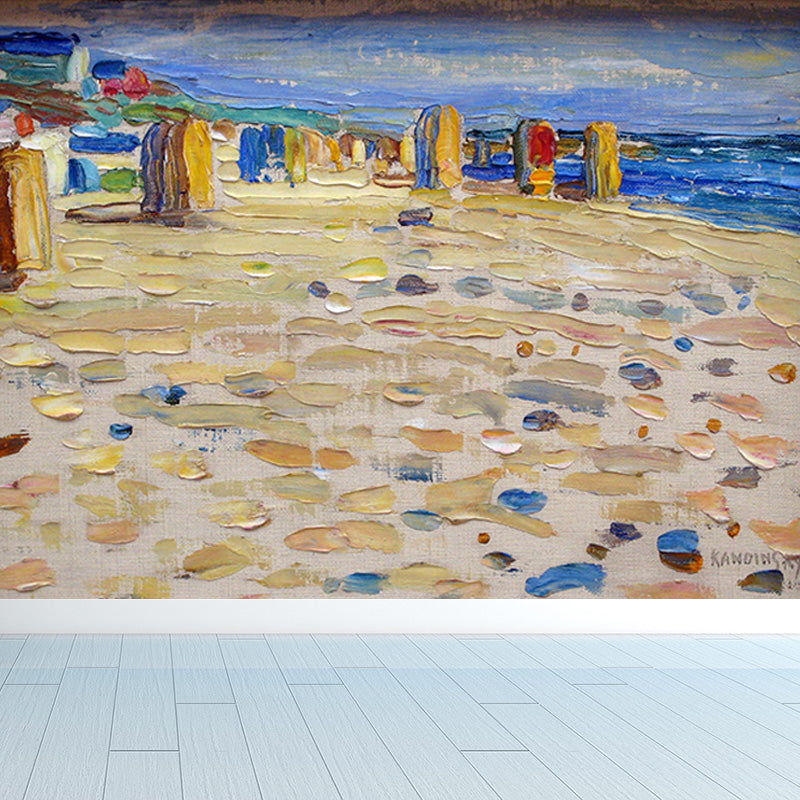 Large Kandinsky Abstract Artwork Mural Waterproofing Modern Living Room Wall Decor Light Brown Clearhalo 'Wall Decor' 'Wall Mural' 1897008
