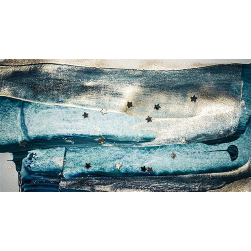 Minimalist Abstract Star Pattern Rug Blue Polyester Carpet Anti-Slip Pet Friendly Washable Indoor Rug for Decoration Clearhalo 'Area Rug' 'Rug' 1897279