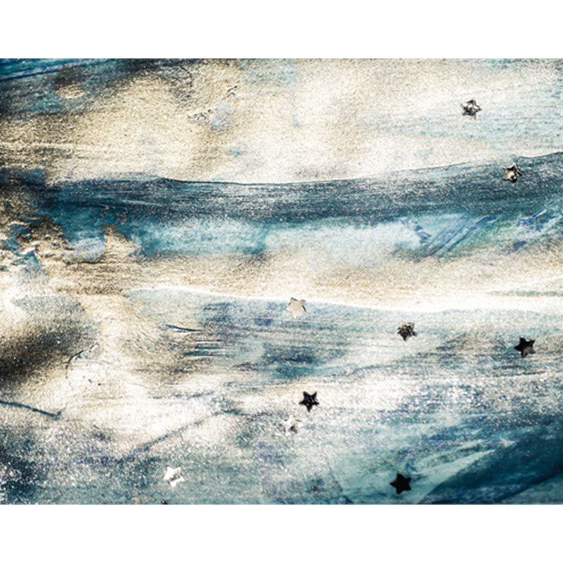 Minimalist Abstract Star Pattern Rug Blue Polyester Carpet Anti-Slip Pet Friendly Washable Indoor Rug for Decoration Clearhalo 'Area Rug' 'Rug' 1897282