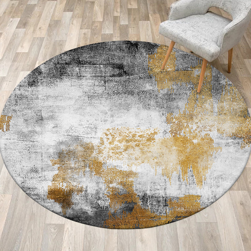 Casual Industrial Style Rug Polyester Abstract Pattern Area Carpet Non-Slip Backing Pet Friendly Area Carpet for Bedroom Grey Clearhalo 'Area Rug' 'Rug' 1897642