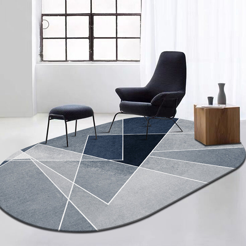 Multi-Color Living Room Rug Minimalist Geometry Area Carpet Synthetics Non-Slip Backing Rug Blue Clearhalo 'Area Rug' 'Rug' 1898199