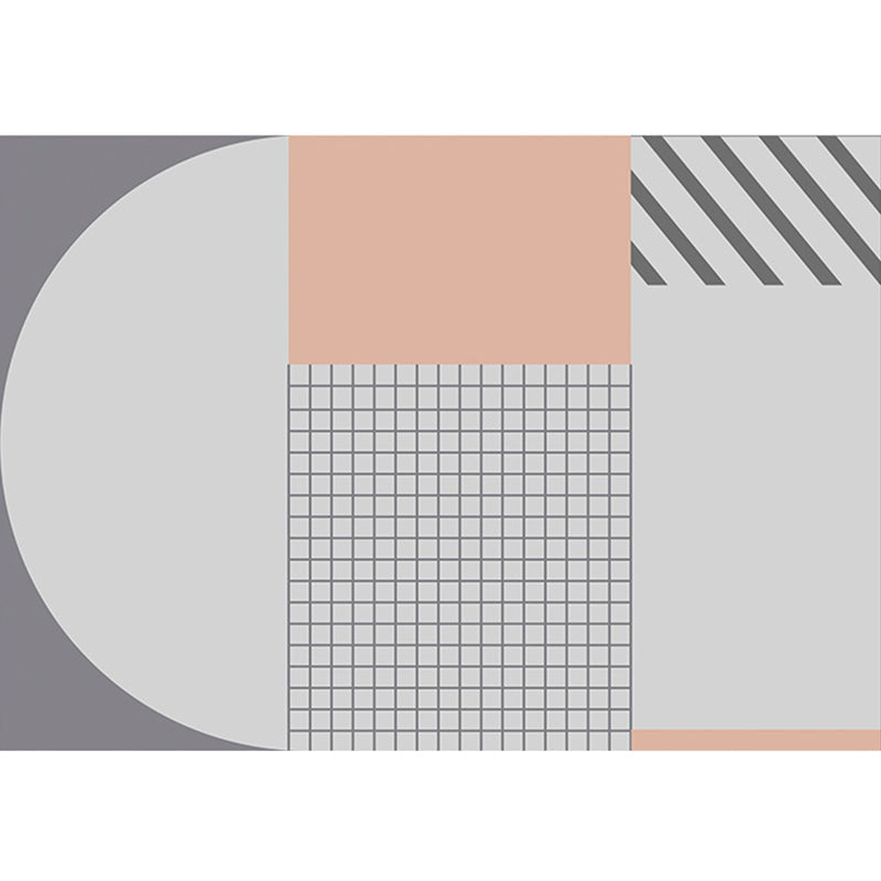 Bold Living Room Area Rug Multi Color Mixed Geometric Shapes Carpet Polyester Anti-Slip Backing Rug Clearhalo 'Area Rug' 'Rug' 1898340