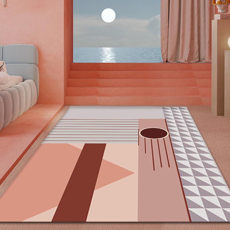 Bold Living Room Area Rug Multi Color Mixed Geometric Shapes Carpet Polyester Anti-Slip Backing Rug Clearhalo 'Area Rug' 'Rug' 1898345