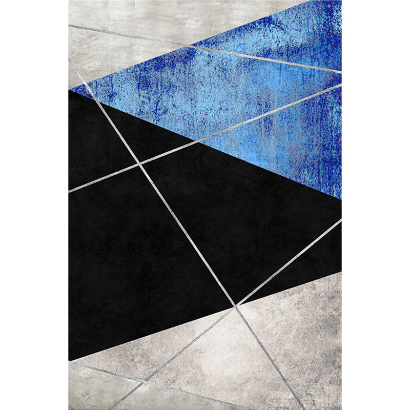 Dark Color Simplicity Rug Polypropylene Colorblock Geometric Carpet Non-Slip Pet Friendly Rug for Home Clearhalo 'Area Rug' 'Rug' 1898361