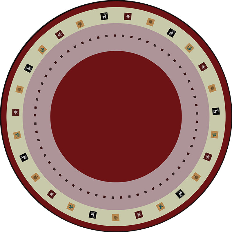 Bright Circle Rug Synthetics Simple Style Carpet Pet Friendly Non-Slip Rug for Living Room Clearhalo 'Area Rug' 'Modern' 'Rugs' Rug' 1898473