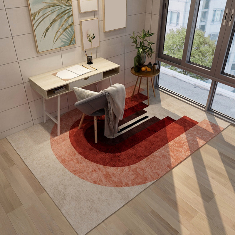 Bold Living Room Area Rug Contemporary Color Blocking Carpet Synthetics Stain Resistant Anti-Slip Backing Rug Red Clearhalo 'Area Rug' 'Rug' 1898552