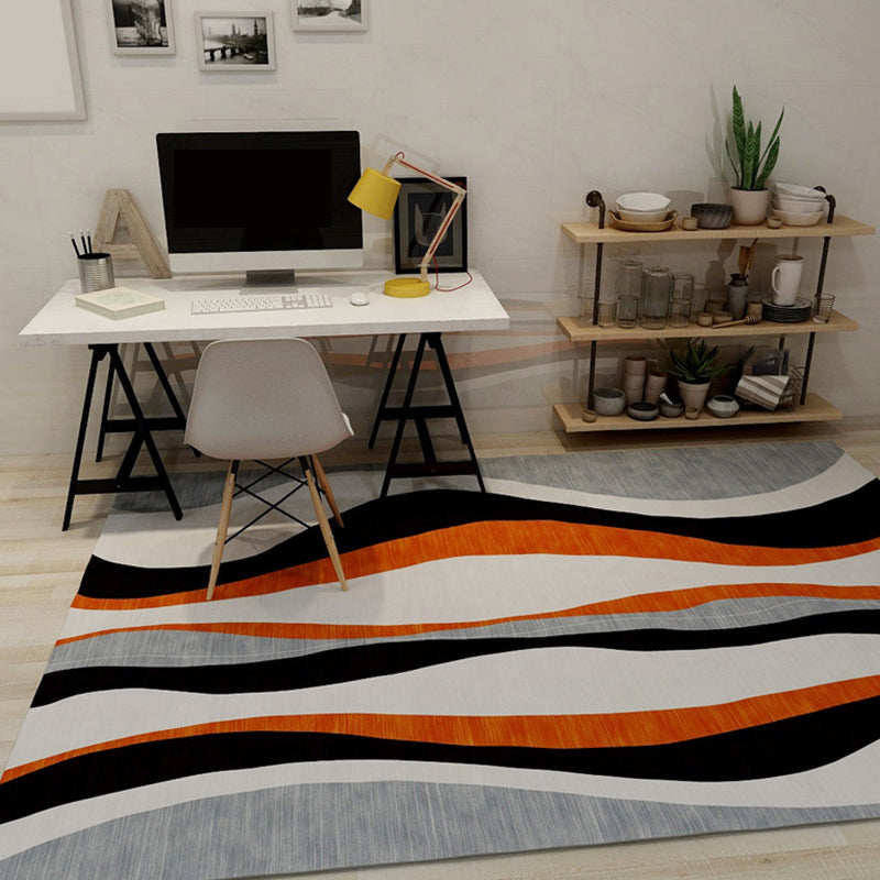 Bold Living Room Area Rug Contemporary Color Blocking Carpet Synthetics Stain Resistant Anti-Slip Backing Rug Yellow-Red Clearhalo 'Area Rug' 'Rug' 1898554