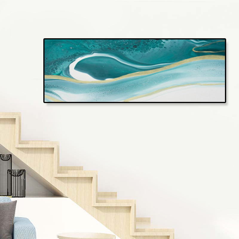 Nordic Flows Pattern Wall Art Soft Color Abstract Canvas Print for House Interior