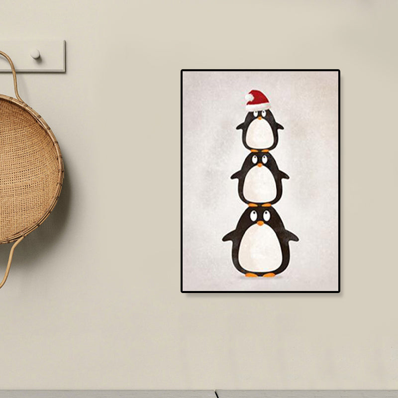 Kids Illustrated Animal Canvas Print Teens Bedroom Wall Art Decor in Light Color Clearhalo 'Art Gallery' 'Canvas Art' 'Kids' Arts' 1899249