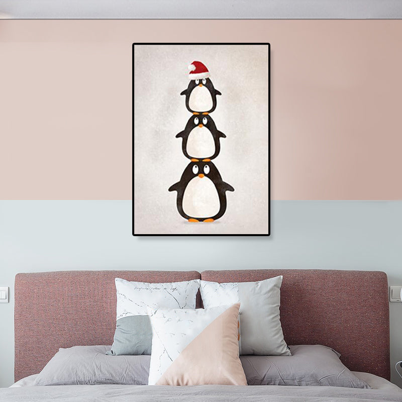Kids Illustrated Animal Canvas Print Teens Bedroom Wall Art Decor in Light Color Clearhalo 'Art Gallery' 'Canvas Art' 'Kids' Arts' 1899250