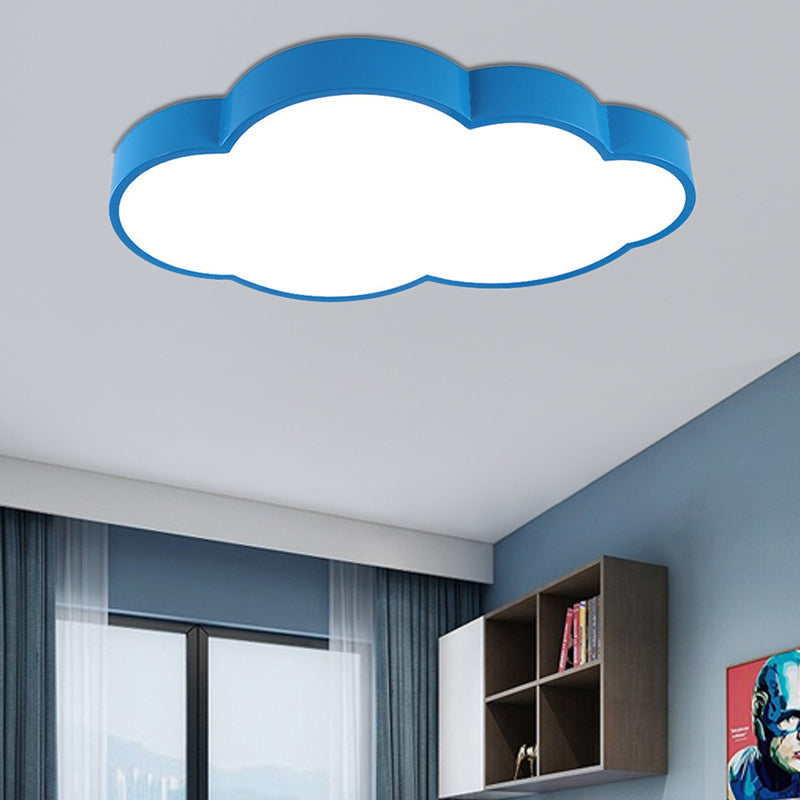 Contemporary Flat Cloud Ceiling Lamp Acrylic and Metal Undertint LED Flush Ceiling Light for Hallway Clearhalo 'Ceiling Lights' 'Close To Ceiling Lights' 'Close to ceiling' 'Flush mount' Lighting' 190309