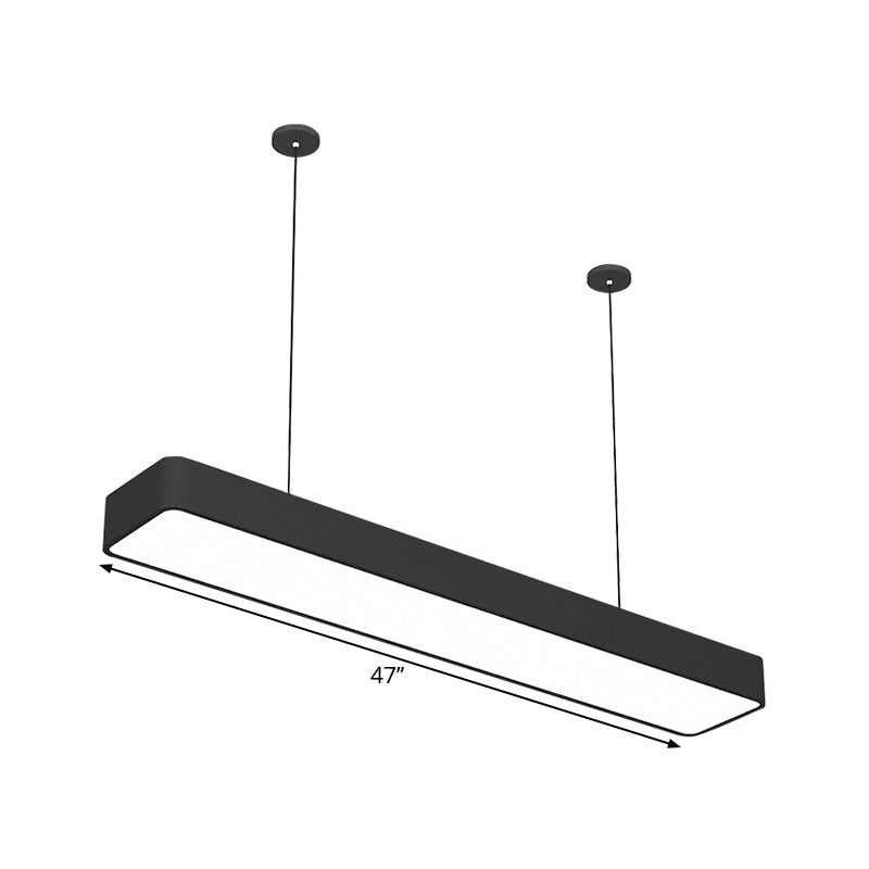 Linear Ceiling Suspension Lamp Modern Acrylic Black LED Drop Pendant for Office, 23.5"/47"/59" Width Clearhalo 'Ceiling Lights' 'Modern Pendants' 'Modern' 'Pendant Lights' 'Pendants' Lighting' 1904149