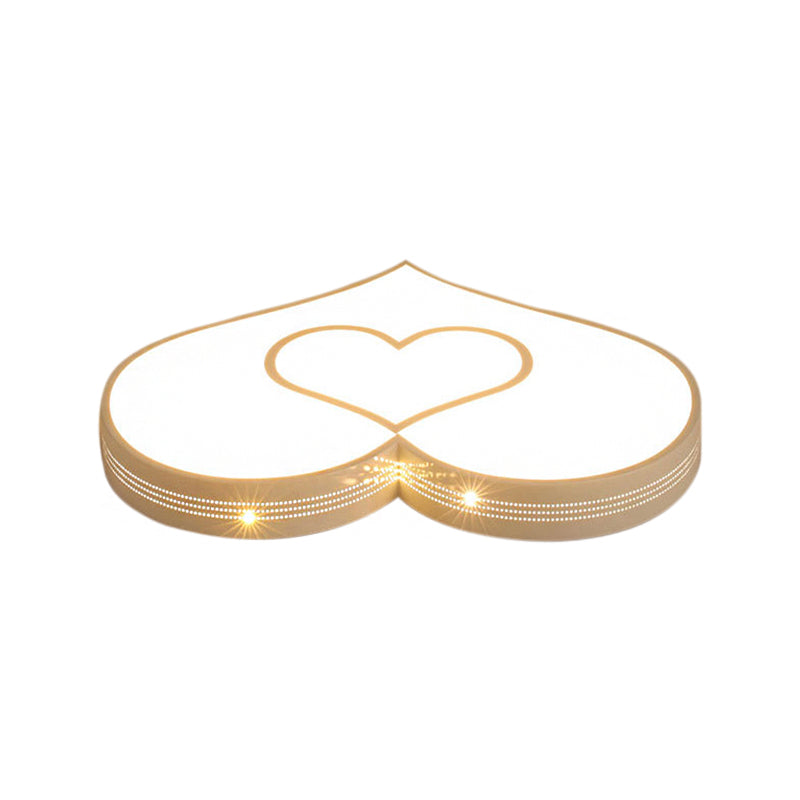 Two-Heart LED Ceiling Light Cartoon Stylish Acrylic Eye-Caring Flush Mount Light for Hallway Clearhalo 'Ceiling Lights' 'Close To Ceiling Lights' 'Close to ceiling' 'Flush mount' Lighting' 190467