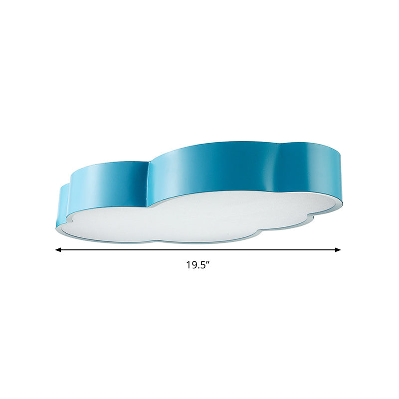 Cloud Shape Flush Ceiling Light Cartoon Acrylic LED Ceiling Lamp for Kindergarten Clearhalo 'Ceiling Lights' 'Close To Ceiling Lights' 'Close to ceiling' 'Flush mount' Lighting' 190531