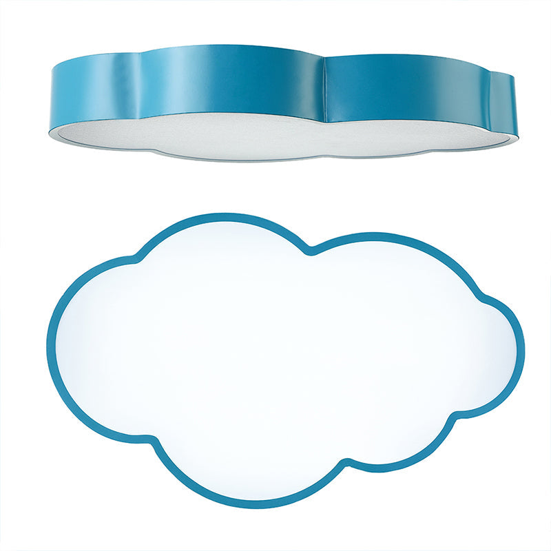 Cloud Shape Flush Ceiling Light Cartoon Acrylic LED Ceiling Lamp for Kindergarten Clearhalo 'Ceiling Lights' 'Close To Ceiling Lights' 'Close to ceiling' 'Flush mount' Lighting' 190533