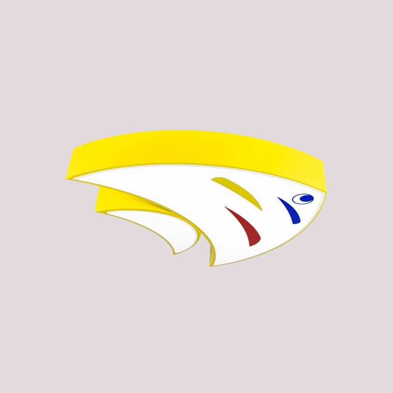 Acrylic Tropical Fish Flush Mount Light Children Style Red/Yellow/Blue LED Close to Ceiling Lamp Clearhalo 'Ceiling Lights' 'Close To Ceiling Lights' 'Close to ceiling' 'Flush mount' Lighting' 1907899