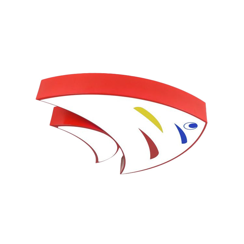 Acrylic Tropical Fish Flush Mount Light Children Style Red/Yellow/Blue LED Close to Ceiling Lamp Clearhalo 'Ceiling Lights' 'Close To Ceiling Lights' 'Close to ceiling' 'Flush mount' Lighting' 1907902