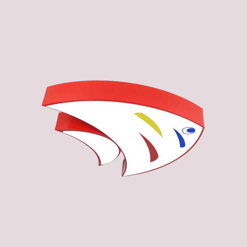 Acrylic Tropical Fish Flush Mount Light Children Style Red/Yellow/Blue LED Close to Ceiling Lamp Clearhalo 'Ceiling Lights' 'Close To Ceiling Lights' 'Close to ceiling' 'Flush mount' Lighting' 1907903
