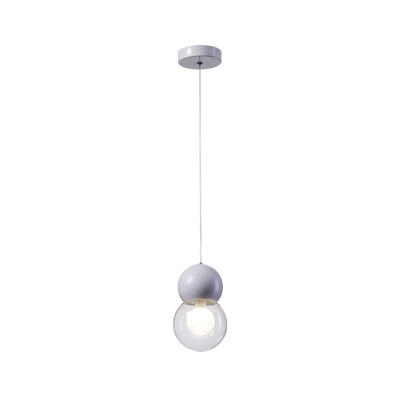 Gourd Shaped Kids Bedside Pendulum Light Milky Glass 1 Head Macaron Ceiling Pendant in Pink/Yellow/Blue Clearhalo 'Ceiling Lights' 'Glass shade' 'Glass' 'Island Lights' 'Pendant Lights' 'Pendants' Lighting' 1910360