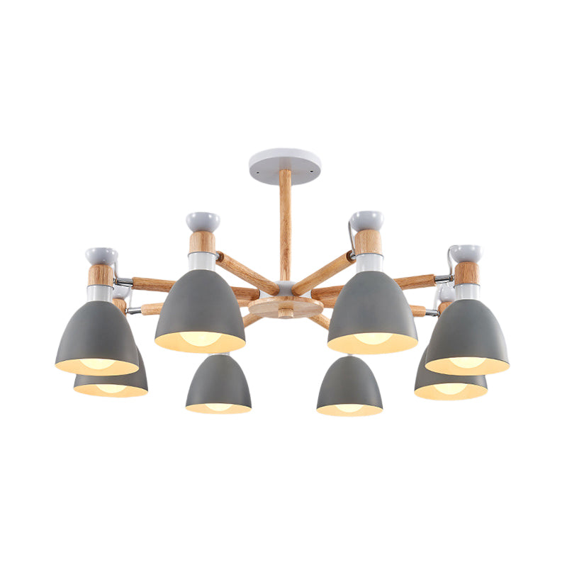 Macaroon Horn Shape Hanging Chandelier Metal Hanging Pendant for Living Room Clearhalo 'Ceiling Lights' 'Chandeliers' Lighting' options 191066