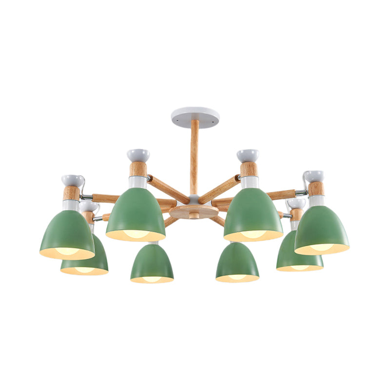 Macaroon Horn Shape Hanging Chandelier Metal Hanging Pendant for Living Room Clearhalo 'Ceiling Lights' 'Chandeliers' Lighting' options 191070
